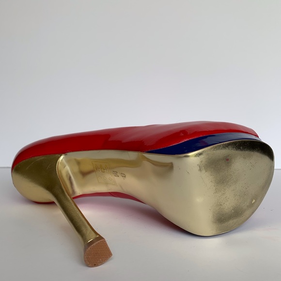 BeBe red blue and gold shoes - Picture 3 of 6